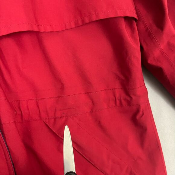 Eddie Bauer Anorak Jacket Women's Small Petite Dark Red Gore-Tex Hooded Full Zip - Picture 3 of 8